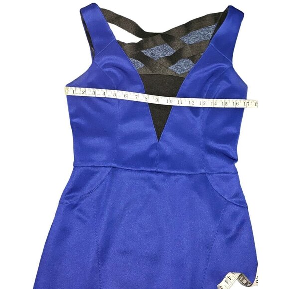 Betsy Blue Sleeveless V-Neck Dress With Crisscross Back & Zipper Size‎ 10 - Picture 6 of 10